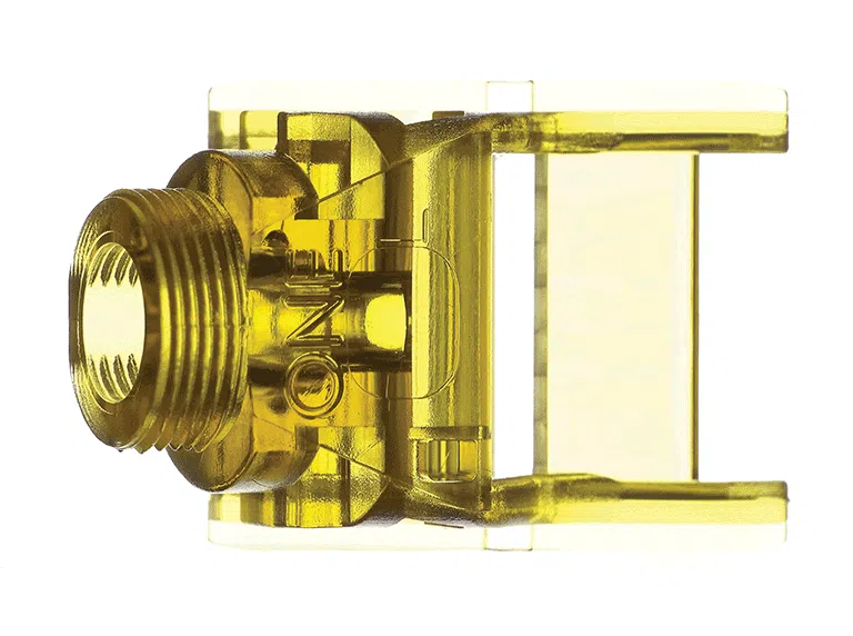 Four users in a row using EVO-Cam II digital microscope inspecting plastic samples